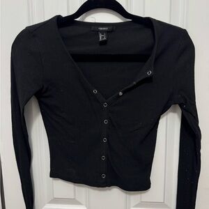 Forever 21 Black Button Down Shirt
